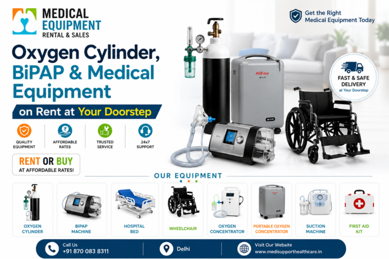 Oxygen Cylinder, BiPAP & Medical Equipment on Rent at Your Doorstep