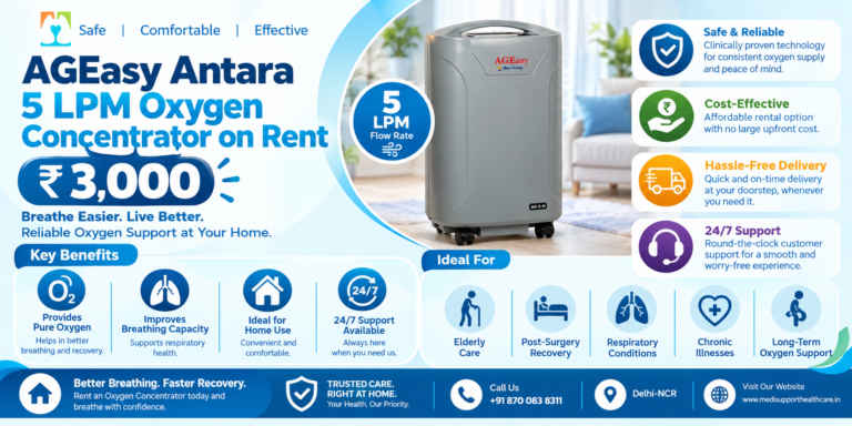 AGEasy Antara 5 LPM Oxygen Concentrator on Rent 3,000