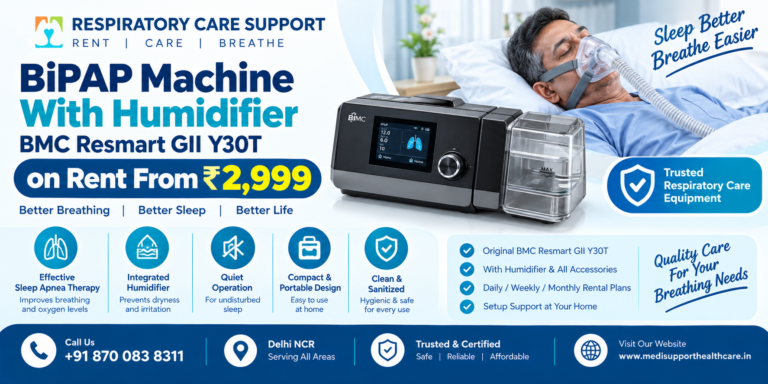 BiPAP Machine With Humidifier BMC Resmart GII Y30T on Rent From 2,999