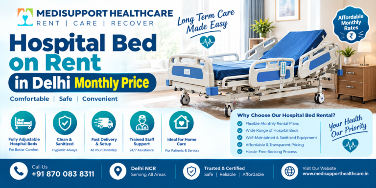 Hospital Bed on Rent in Delhi Monthly Price