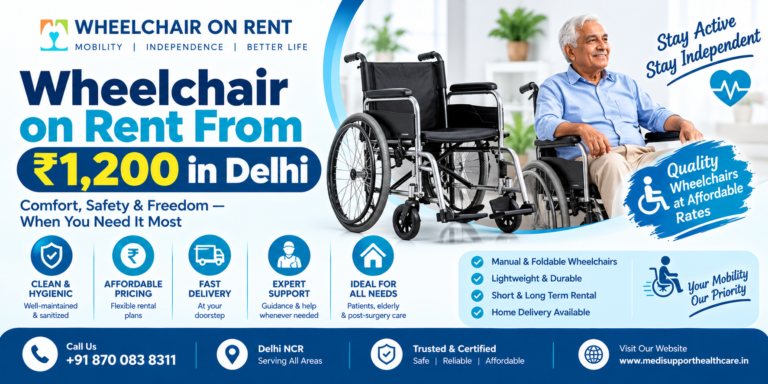 Wheelchair on Rent From 1,200 in Delhi